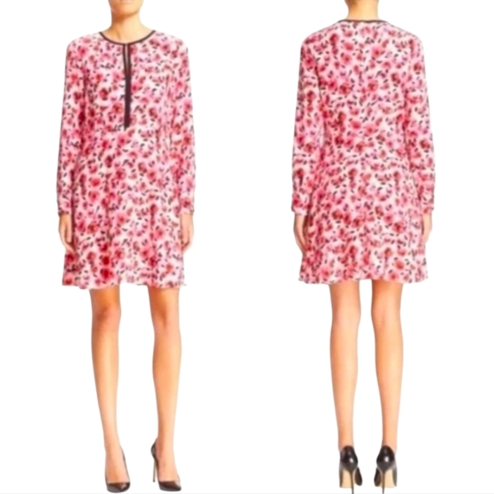 Kate Spade Silk Floral Print Midi Dress